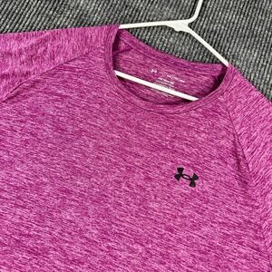 Under Armour Shirt Mens 2XL XXL Purple Short Sleeve Tech Tee Casual Active Gym